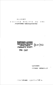 Raport o stanie kultury na wsi : (wojew&oacute;dztwo bialskopodlaskie)