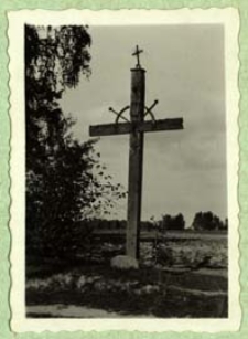 Krzyż przydrożny na skraju lasu k. Komarna [dokument ikonograficzny]