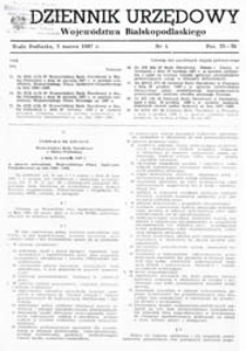 Dziennik Urzędowy Województwa Bialskopodlaskiego R. 13 (1987) nr 4
