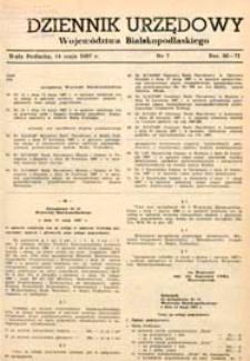 Dziennik Urzędowy Województwa Bialskopodlaskiego R. 13 (1987) nr 7