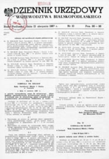 Dziennik Urzędowy Województwa Bialskopodlaskiego R. 13 (1987) nr 10