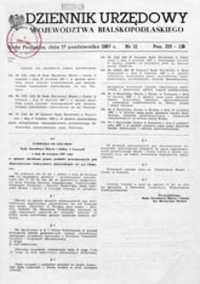 Dziennik Urzędowy Województwa Bialskopodlaskiego R. 13 (1987) nr 12