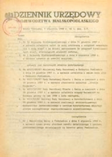 Dziennik Urzędowy Województwa Bialskopodlaskiego R. 14 (1988) nr 2