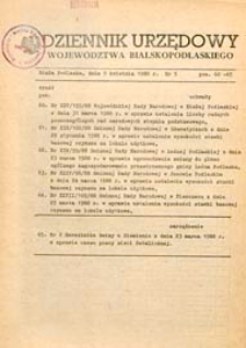 Dziennik Urzędowy Województwa Bialskopodlaskiego R.14 (1988) nr 5