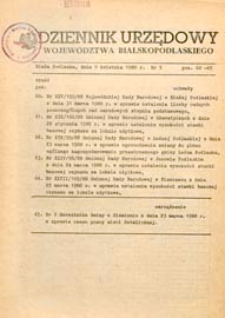 Dziennik Urzędowy Województwa Bialskopodlaskiego R.14 (1988) nr 5
