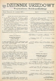 Dziennik Urzędowy Wojew&oacute;dztwa Bialskopodlaskiego R. 13 (1987) nr 8