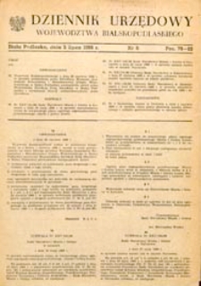 Dziennik Urzędowy Województwa Bialskopodlaskiego R. 14 (1988) nr 8