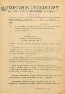 Dziennik Urzędowy Województwa Bialskopodlaskiego R. 14 (1988) nr 9