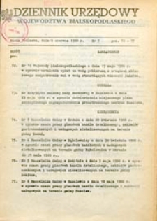 Dziennik Urzędowy Województwa Bialskopodlaskiego R. 14 (1988) nr 7