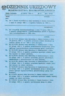 Dziennik Urzędowy Województwa Bialskopodlaskiego R. 15 (1989) nr 6