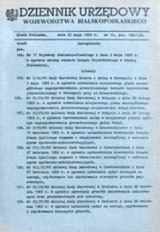 Dziennik Urzędowy Województwa Bialskopodlaskiego R. 15 (1989) nr 10