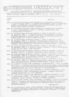 Dziennik Urzędowy Województwa Bialskopodlaskiego R. 15 (1989) nr 17