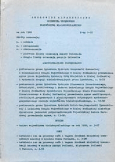Dziennik Urzędowy Województwa Bialskopodlaskiego R.14 (1988) skorowidz
