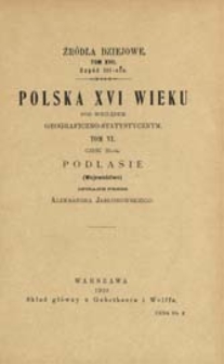 Polska XVI wieku pod względem geograficzno-statystycznym. T. 6 cz. 3, Podlasie (województwo)