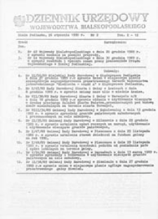 Dziennik Urzędowy Województwa Bialskopodlaskiego R. 16 (1990) nr 2