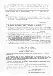 Dziennik Urzędowy Województwa Bialskopodlaskiego R. 16 (1990) nr 3