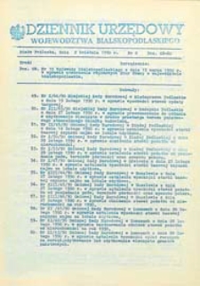 Dziennik Urzędowy Województwa Bialskopodlaskiego R. 16 (1990) nr 8