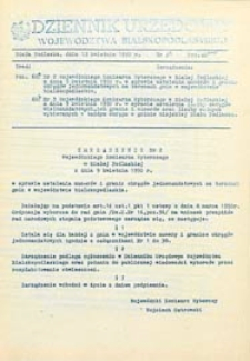 Dziennik Urzędowy Województwa Bialskopodlaskiego R. 16 (1990) nr 8A