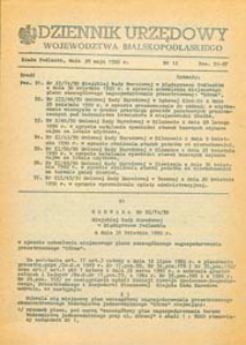 Dziennik Urzędowy Województwa Bialskopodlaskiego R. 16 (1990) nr 12