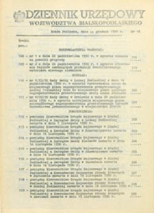 Dziennik Urzędowy Województwa Bialskopodlaskiego R. 6 (1990) nr16
