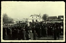 Wiec zorganizowany w Janowie Podlaskim w związku z niemieckimi żądaniami terytorialnymi wobec Polski [dokument ikonograficzny]