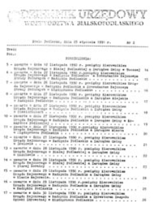 Dziennik Urzędowy Województwa Bialskopodlaskiego R. 7 (1991) nr 2