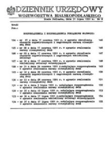 Dziennik Urzędowy Województwa Bialskopodlaskiego R. 7 (1991) nr 8