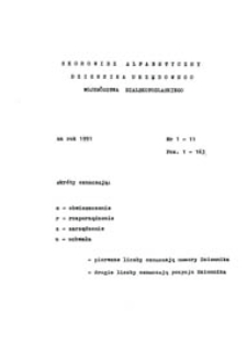Dziennik Urzędowy Województwa Bialskopodlaskiego R. 7 (1991) skorowidz