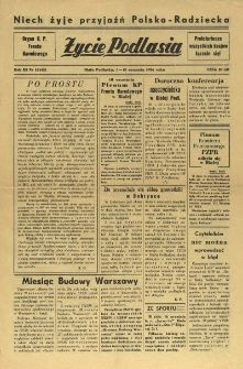 Życie Podlasia: organ Powiatowego Komitetu Frontu Narodowego R. 3 (1956) nr 12 (42) właśc. 44