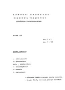 Dziennik Urzędowy Województwa Bialskopodlaskiego R. 8 (1992) skorowidz