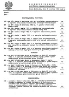 Dziennik Urzędowy Województwa Bialskopodlaskiego R. 19 (1993) nr 4