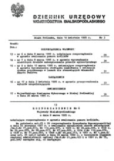 Dziennik Urzędowy Województwa Bialskopodlaskiego R. 21 (1995) nr 3