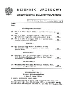 Dziennik Urzędowy Województwa Bialskopodlaskiego R. 21 (1995) nr 6