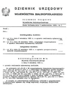 Dziennik Urzędowy Województwa Bialskopodlaskiego R. 21 (1995) nr 7