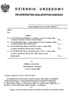 Dziennik Urzędowy Województwa Bialskopodlaskiego R. 22 (1996) nr 3