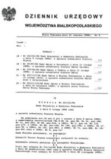 Dziennik Urzędowy Województwa Bialskopodlaskiego R. 22 (1996) nr 5