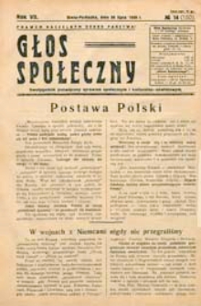 Głos Społeczny R. 7 (1939) nr 14