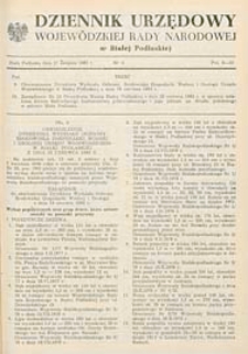 Dziennik Urzędowy Wojewódzkiej Rady Narodowej w Białej Podlaskiej R. 9 (1983) nr 3