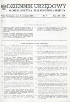 Dziennik Urzędowy Województwa Bialskopodlaskiego R. 11 (1985) nr 7