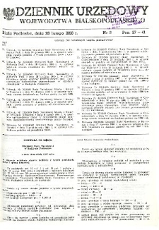 Dziennik Urzędowy Województwa Bialskopodlaskiego R. 12 (1986) nr 3