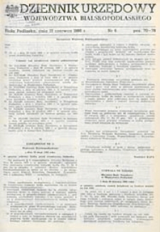 Dziennik Urzędowy Województwa Bialskopodlaskiego R. 12 (1986) nr 6