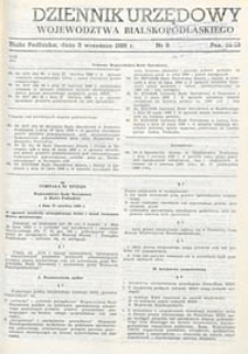Dziennik Urzędowy Wojew&oacute;dztwa Bialskopodlaskiego R. 12 (1986) nr 8