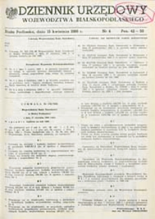 Dziennik Urzędowy Województwa Bialskopodlaskiego R. 12 (1986) nr 4