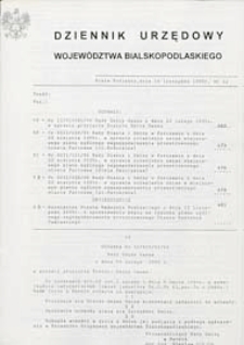 Dziennik Urzędowy Województwa Bialskopodlaskiego R. 22 (1996) nr 12