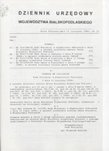 Dziennik Urzędowy Województwa Bialskopodlaskiego R. 22 (1996) nr 14