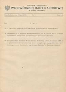 Dziennik Urzędowy Wojewódzkiej Rady Narodowej w Białej Podlaskiej R. 4 (1978) nr 5