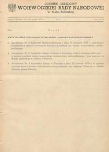 Dziennik Urzędowy Wojew&oacute;dzkiej Rady Narodowej w Białej Podlaskiej R. 5 (1979) nr 2