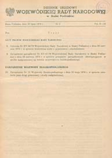 Dziennik Urzędowy Wojew&oacute;dzkiej Rady Narodowej w Białej Podlaskiej R. 5 (1979) nr 4