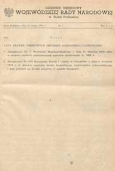 Dziennik Urzędowy Wojewódzkiej Rady Narodowej w Białej Podlaskiej R. 5 (1979) skorowidz
