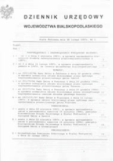Dziennik Urzędowy Województwa Bialskopodlaskiego R. 23 (1997) nr 1